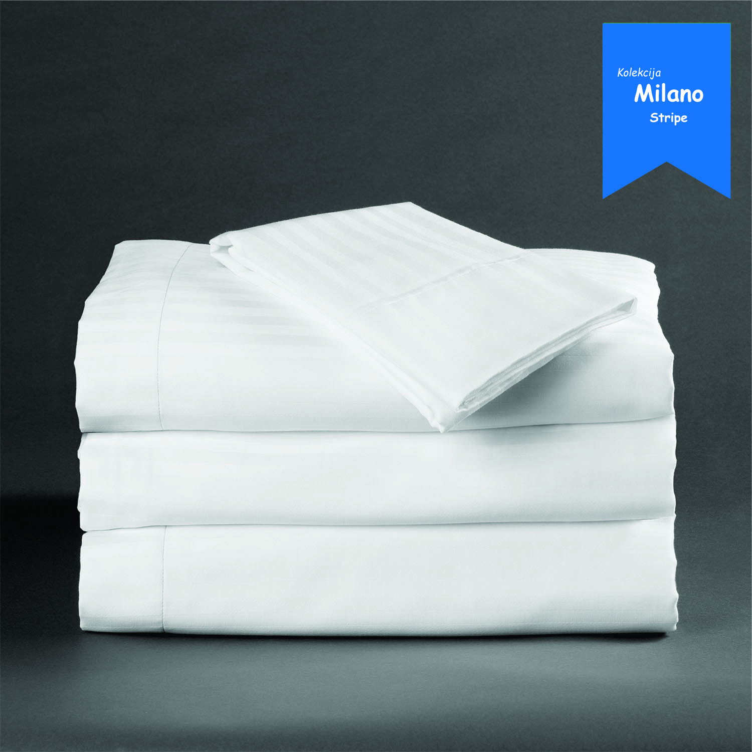 Luksuzna prugasta posteljina Milano Saten Pamuk