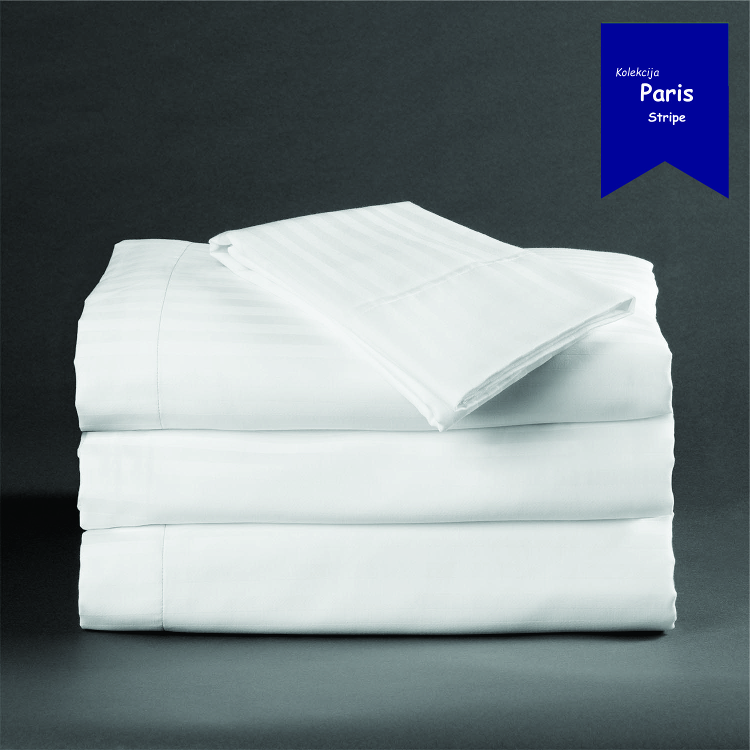 Luksuzna prugasta posteljina Paris Premium Saten