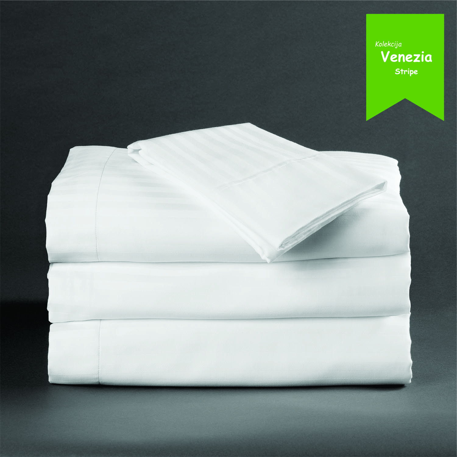 PollyCotton Saten Pamuk Pruga posteljina