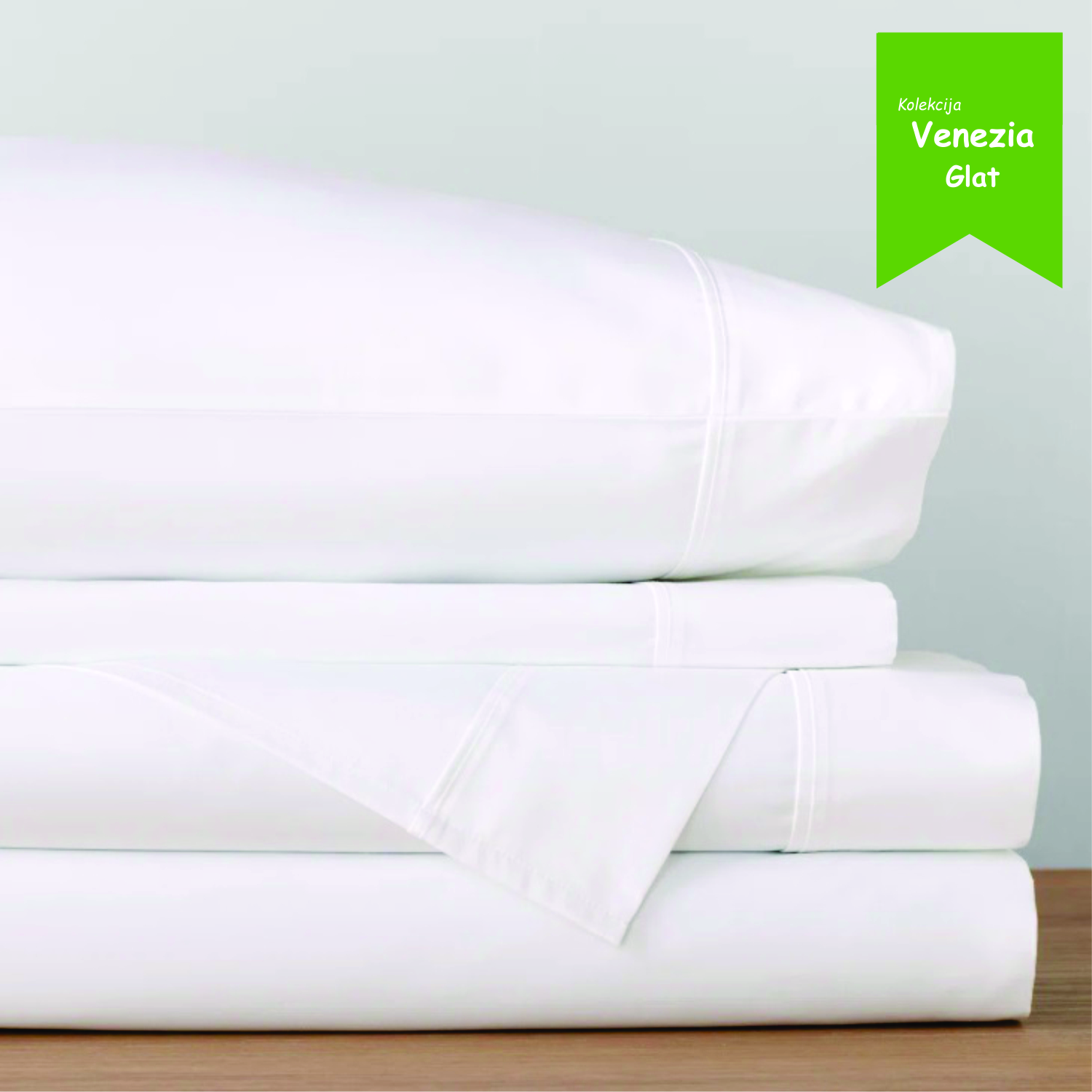 PollyCotton Saten Pamuk Glat posteljina